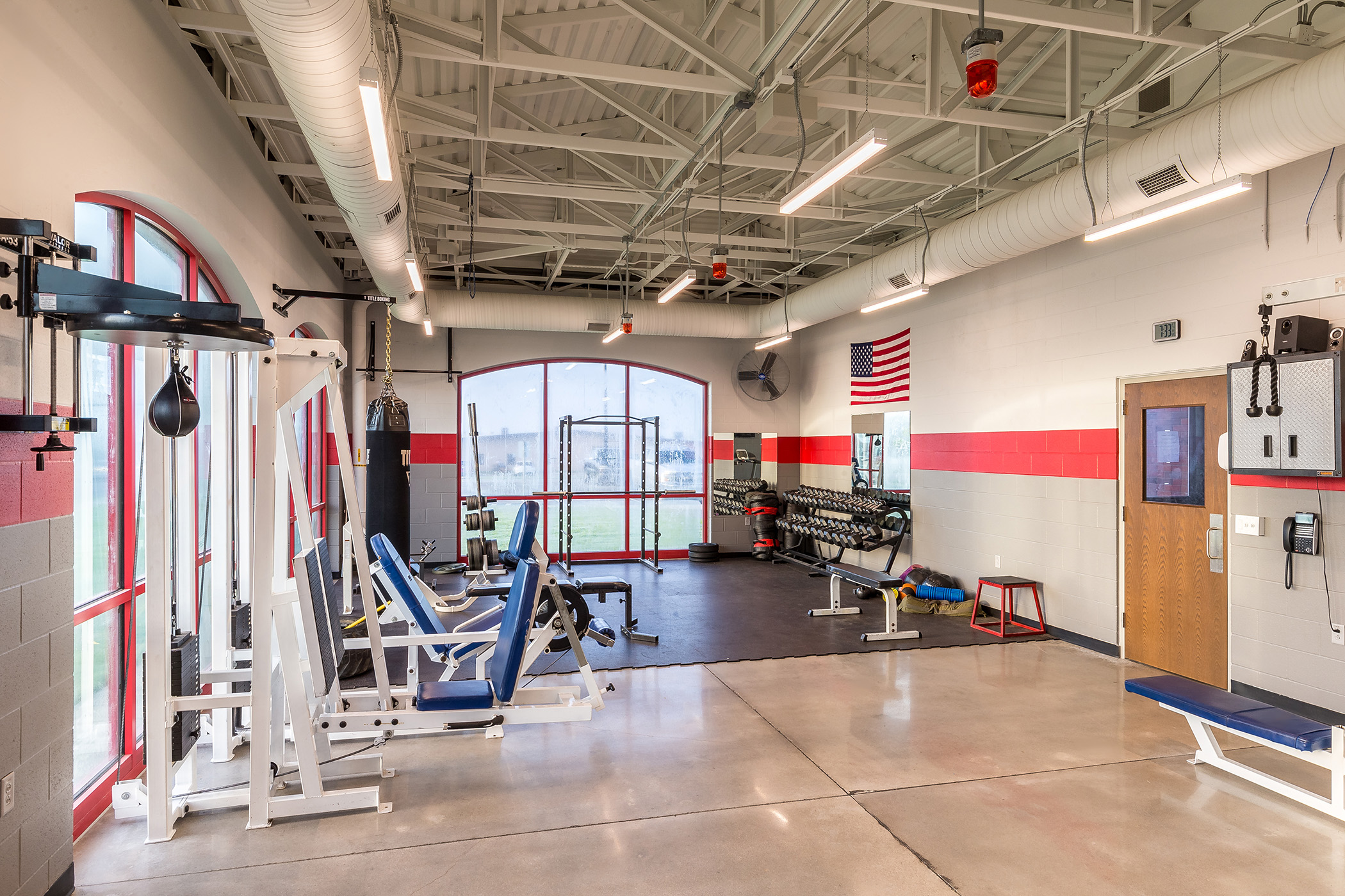 Fire station gym cheap